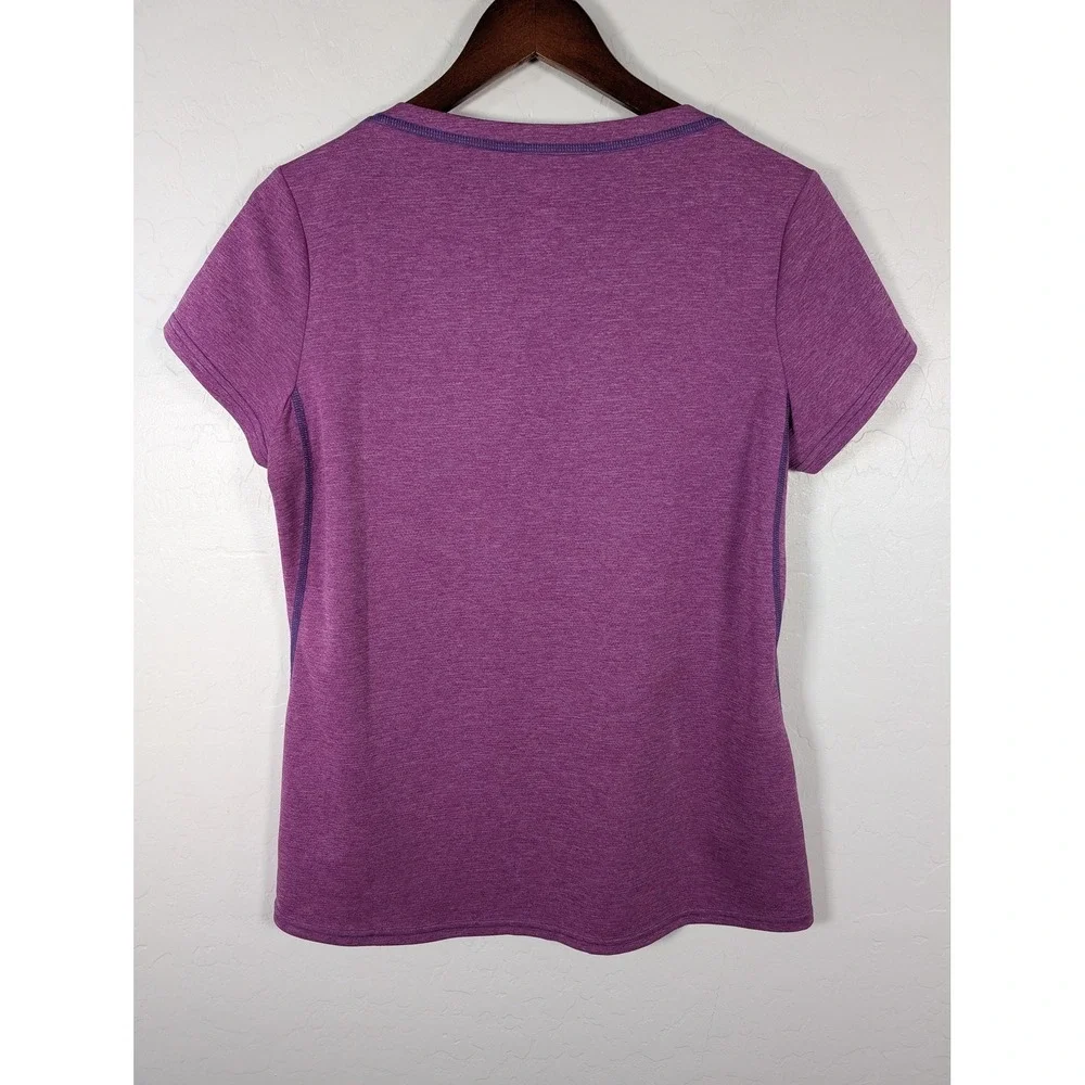 The North Face Shirt Womens Large Purple FlashDry Short Sleeve Athletic Running‎ - Picture 6 of 11